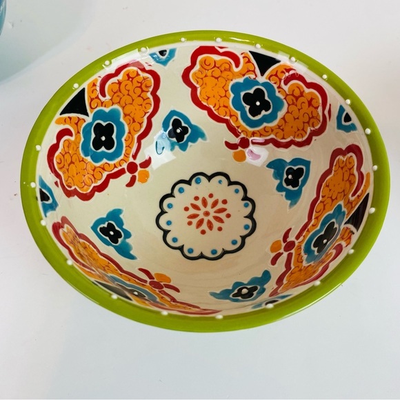 Set Of 3 Yokahama Studio Hand-painted Textured Glaze Bowls 6” - Picture 7 of 11